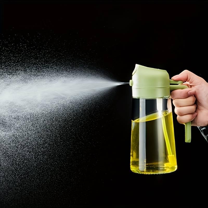 Glass Oil Dispenser Bottle - Pour & Spray for Healthy Cooking